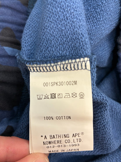 Bape Camo Shark Sweat Shorts Blue