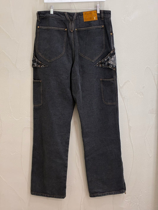 Louis Vuitton Monogram Flower Denim Pants