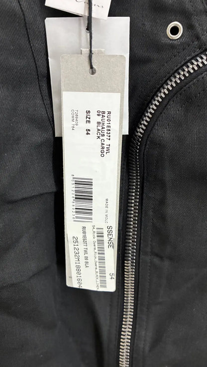 Rick Owens Bauhaus Black Cargo Pants
