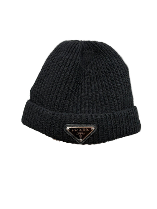 Prada Black Wool Beanie