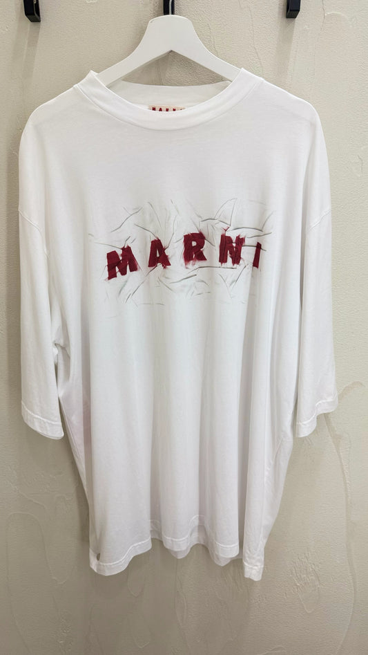 Marni Wrinkled Logo Short Sleeve Shirt