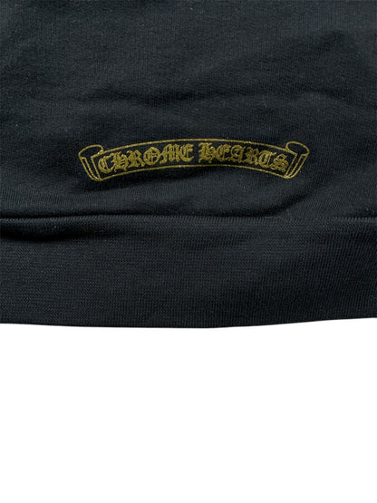 Chrome Hearts 1988 Vertical Logo Hoodie Black/Gold