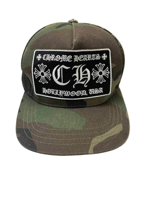 Chrome Hearts CH Hollywood Trucker Hat (Camo)