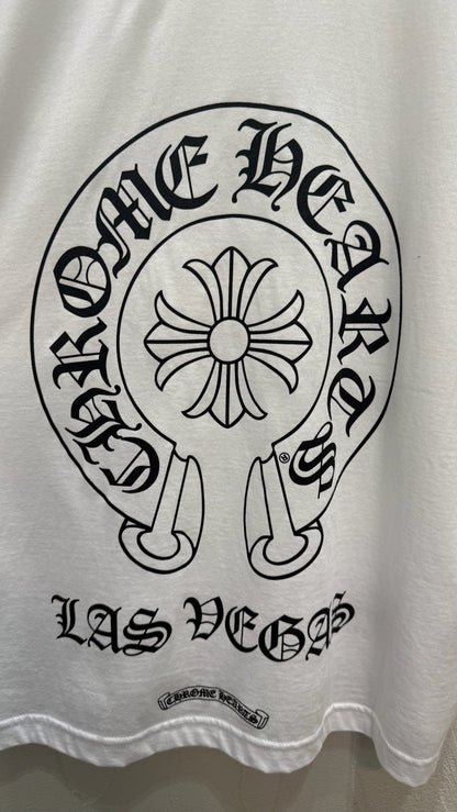 Chrome Hearts Las Vegas Horseshoe White T-Shirt