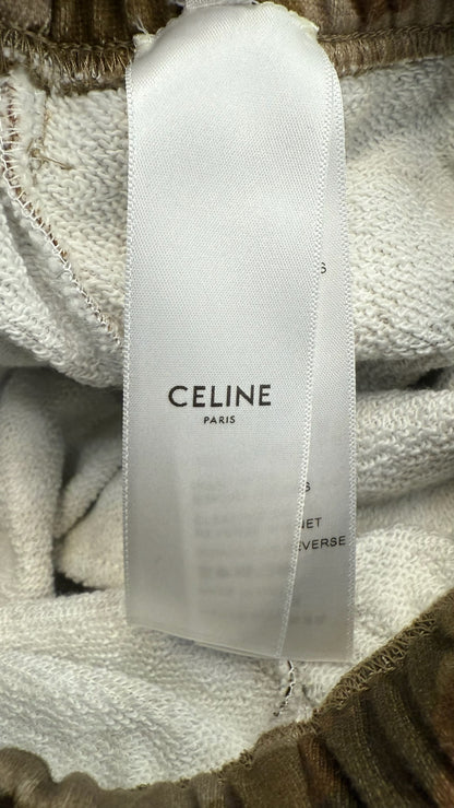 Celine Camo Print Logo Shorts
