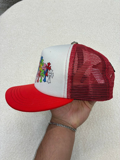 Chrome Hearts Multicolor Cross Hat Red