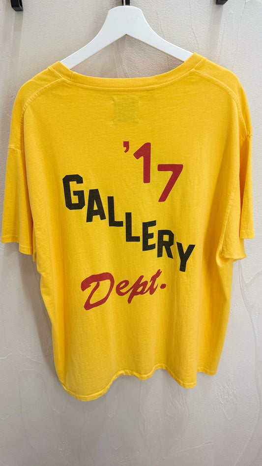 Gallery Dept Boxing Yellow Short Sleeve Shirt