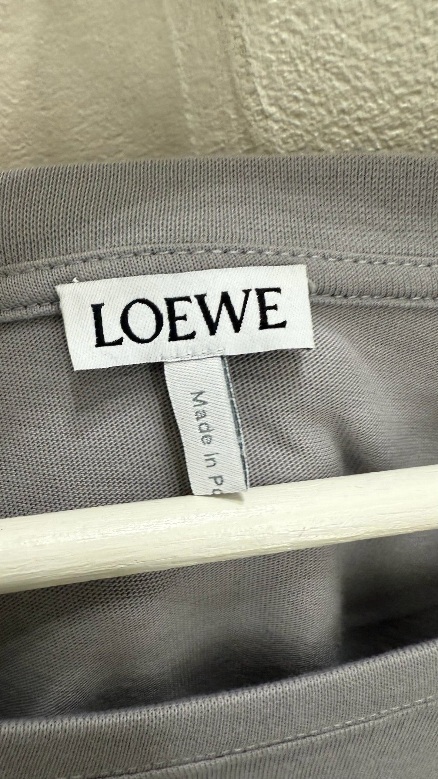 Loewe Anagram Pocket Tee Grey Black Pink