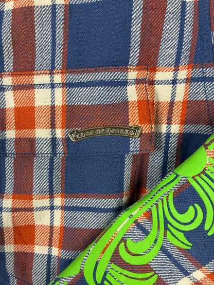 Chrome Hearts Red/Blue Plaided Flannel