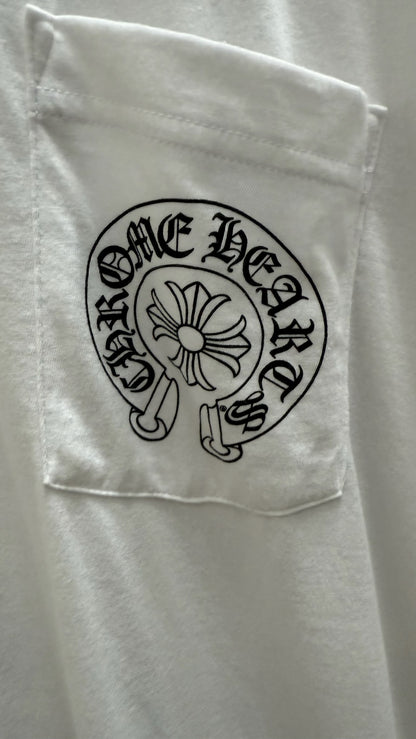 Chrome Hearts Las Vegas Horseshoe White T-Shirt
