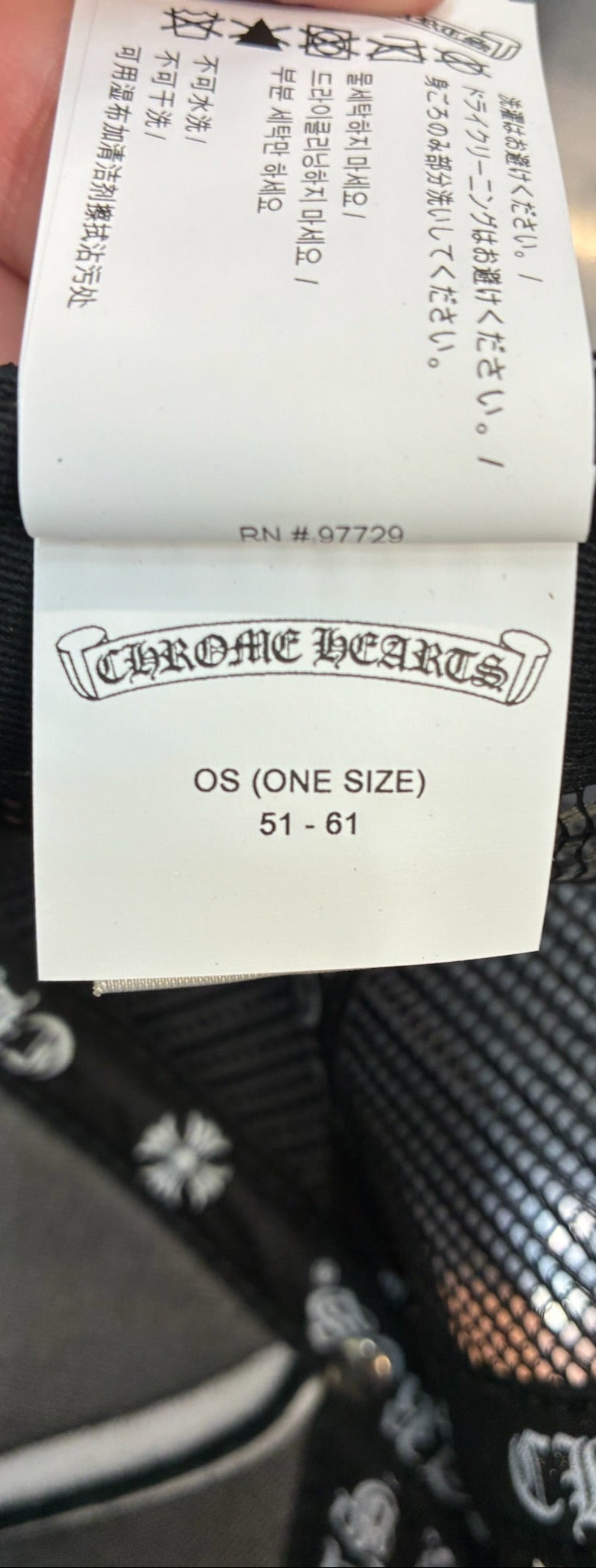 Chrome Hearts CH Las Vegas Trucker Hat (Black/White)