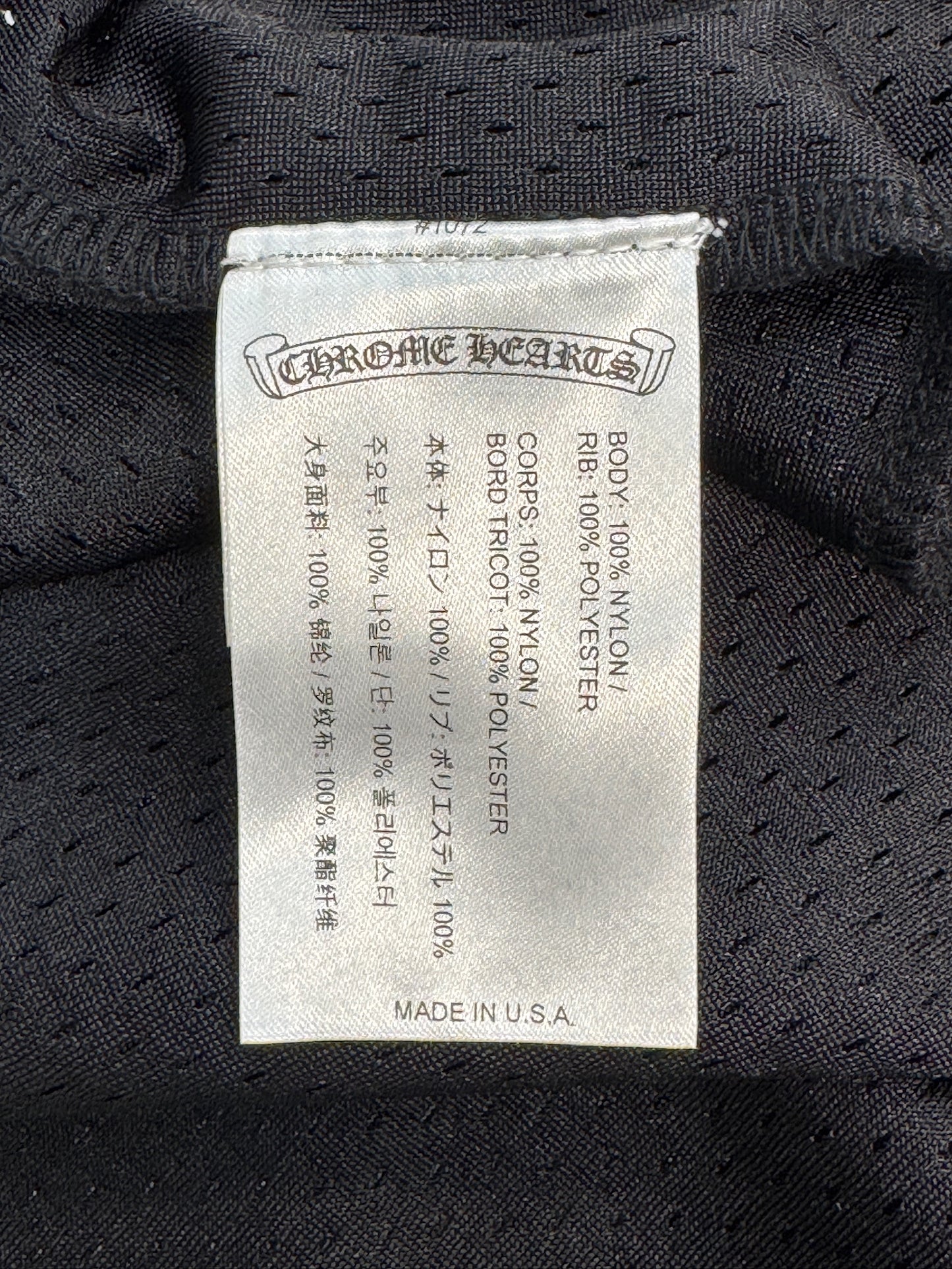 Chrome Hearts Black Mesh Stadium Football Jersey