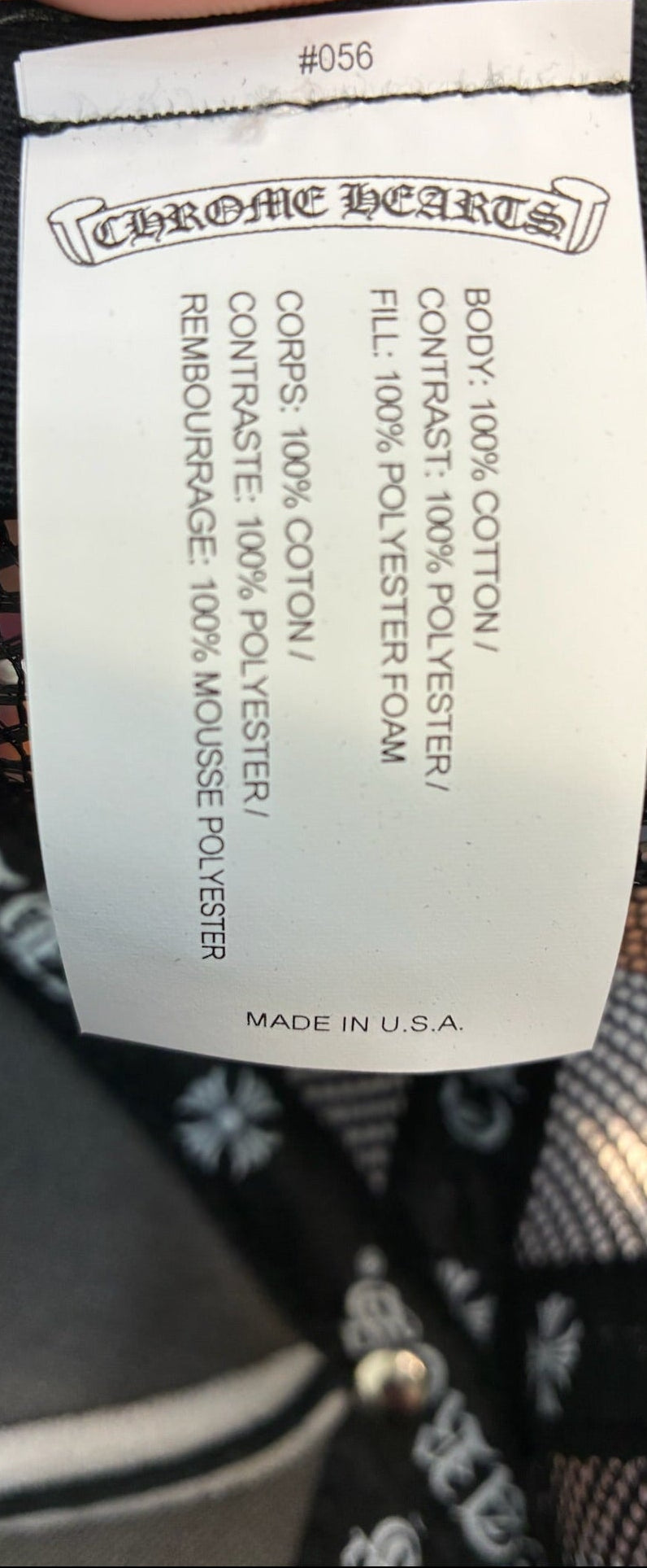 Chrome Hearts CH Las Vegas Trucker Hat (Black/White)