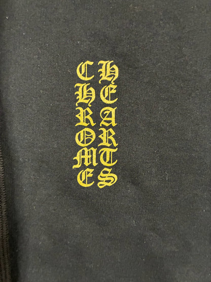 Chrome Hearts 1988 Vertical Logo Hoodie Black/Gold