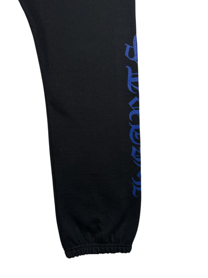 Chrome Hearts Black Sweatpants Blue Logo Print