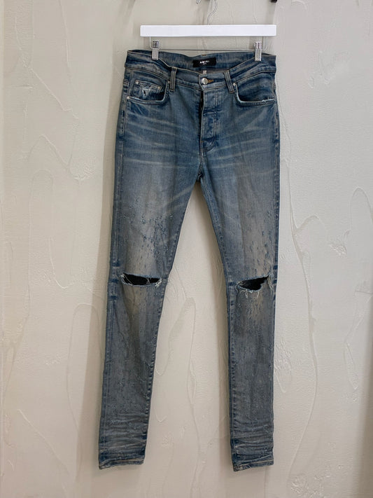 Amiri Shotgun Ripped Skinny Jeans