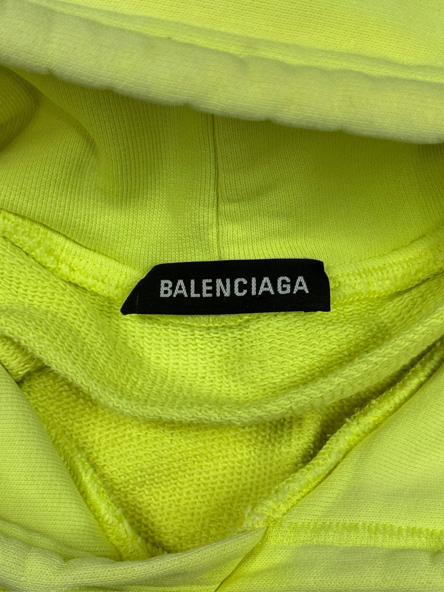 Balenciaga Neon Yellow BB Logo Hoodie