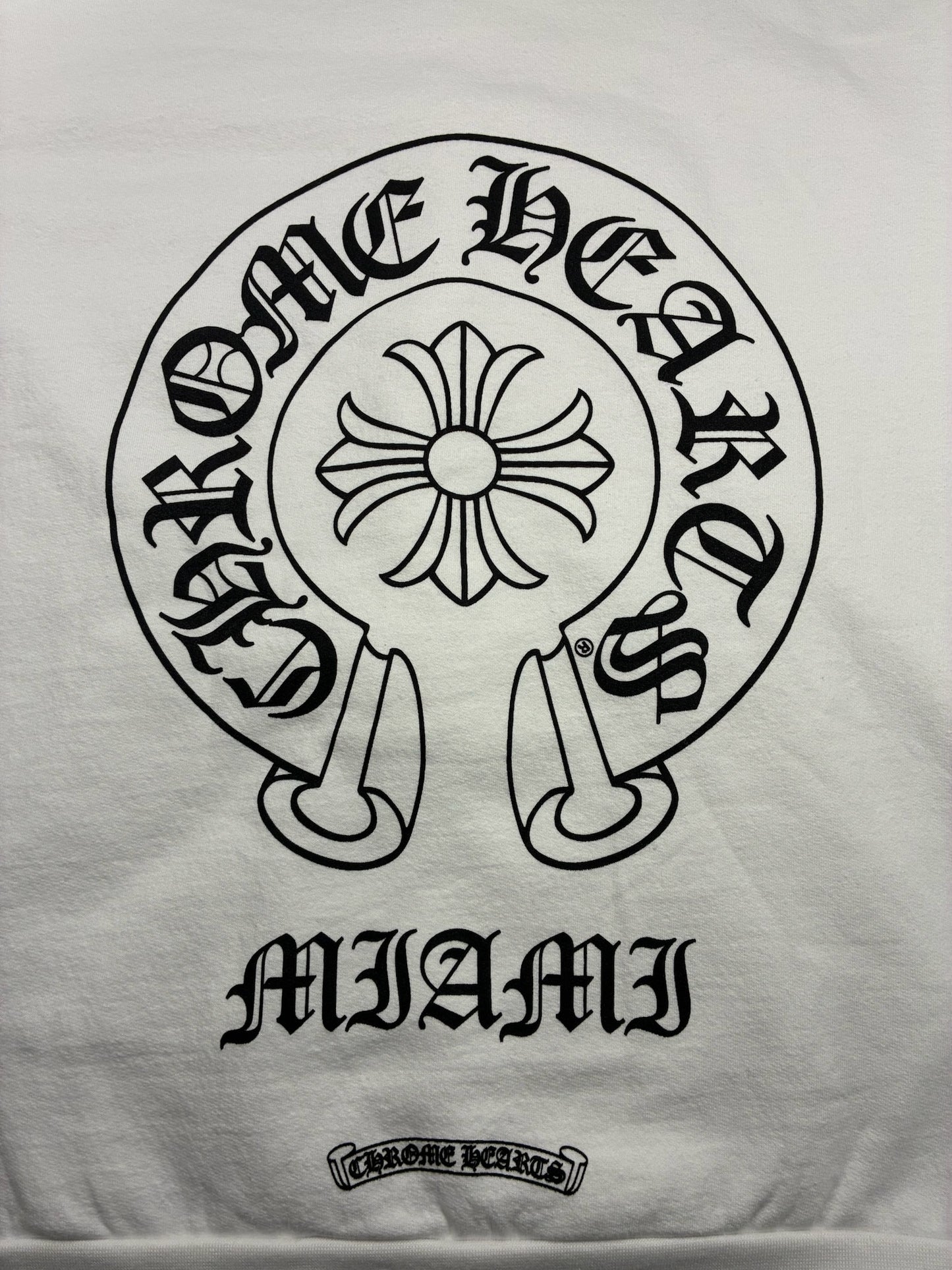 Chrome Hearts Miami Exclusive Horseshoe Hoodie White