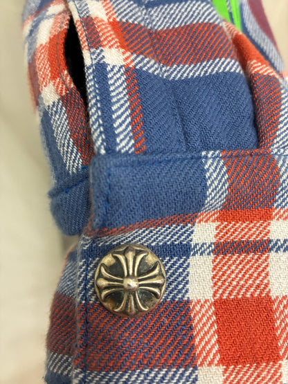 Chrome Hearts Red/Blue Plaided Flannel
