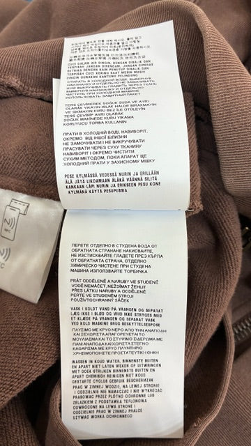 Miu Miu Garment Cacao Cotton Fleece Zip Up Hoodie
