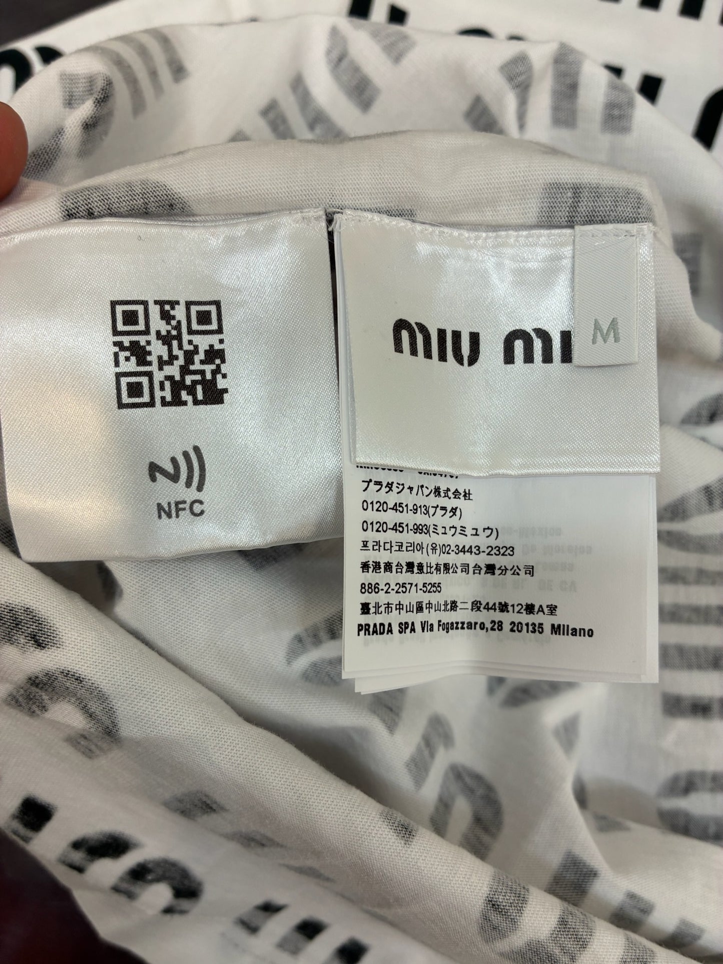 Miu Miu Print Cotton T-Shirt