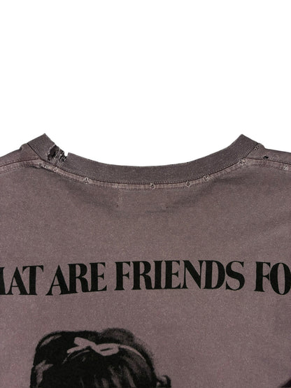 Enfants Riches Deprimes Flowers Of Anger Cropped Printed Distressed T-Shirt 'Purple'