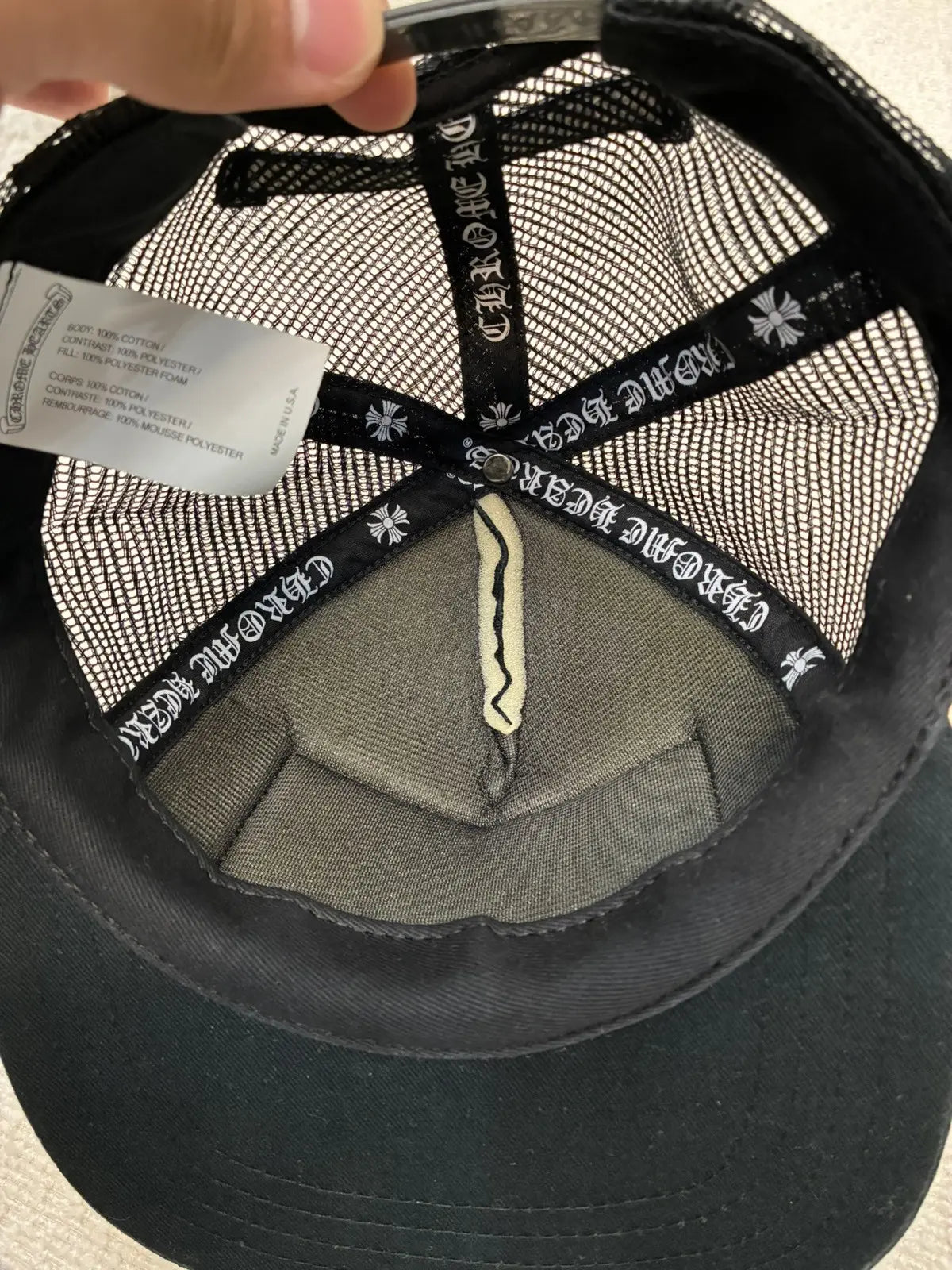 Chrome Hearts Chomper Hollywood Hat Black