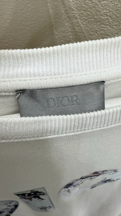 DIOR X Daniel Arsham Graphic Print Short Sleeve Shirt