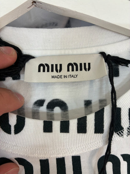 Miu Miu Print Cotton T-Shirt
