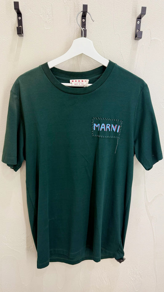 Marni  Spherical Green Patch T-Shirt