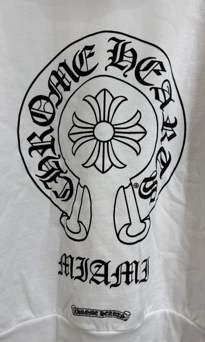 Chrome Hearts Miami Exclusive Horseshoe Hoodie 'White'