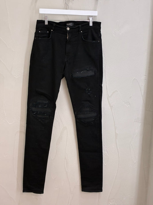 Amiri Distressed Denim Jeans Black