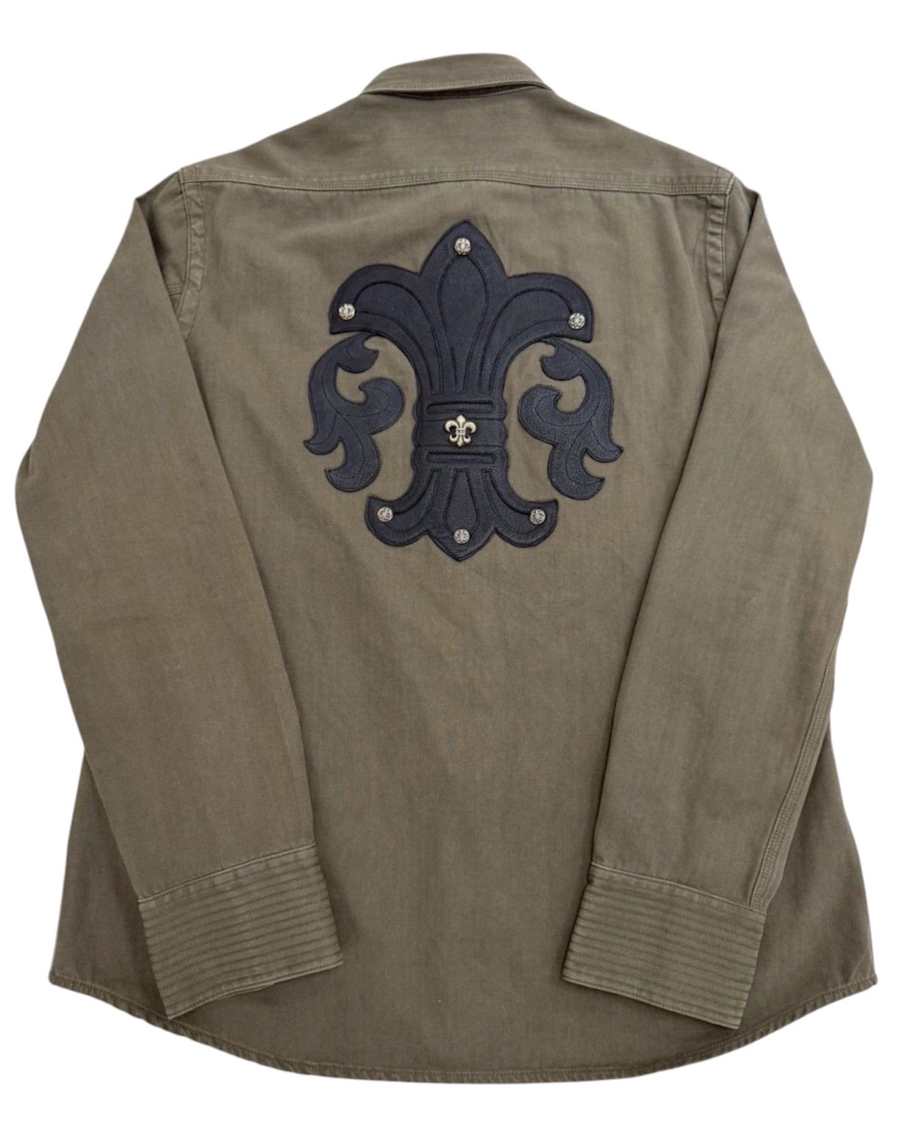 Chrome Hearts Scout Fleur Leather Patch Shirt