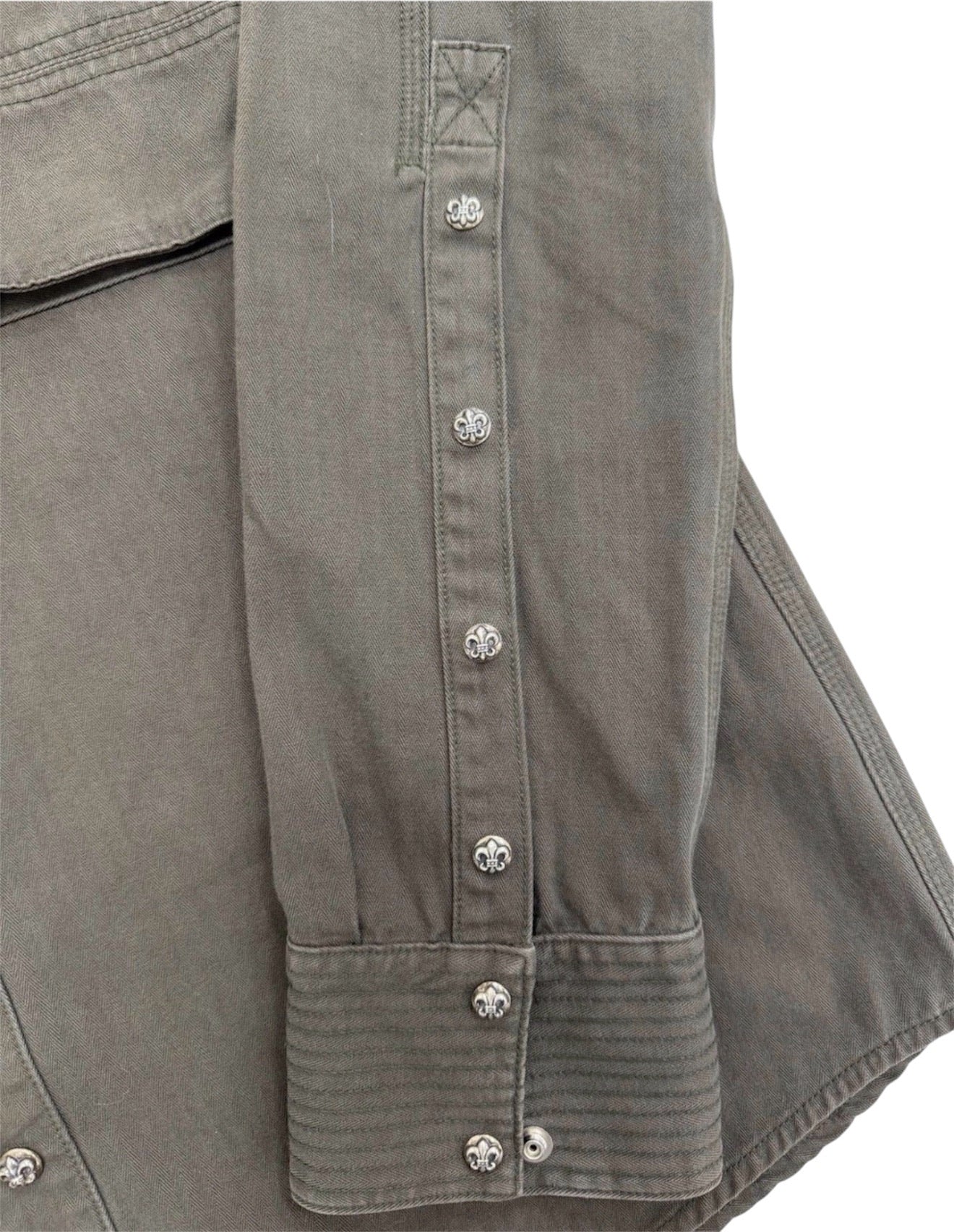 Chrome Hearts Scout Fleur Leather Patch Shirt