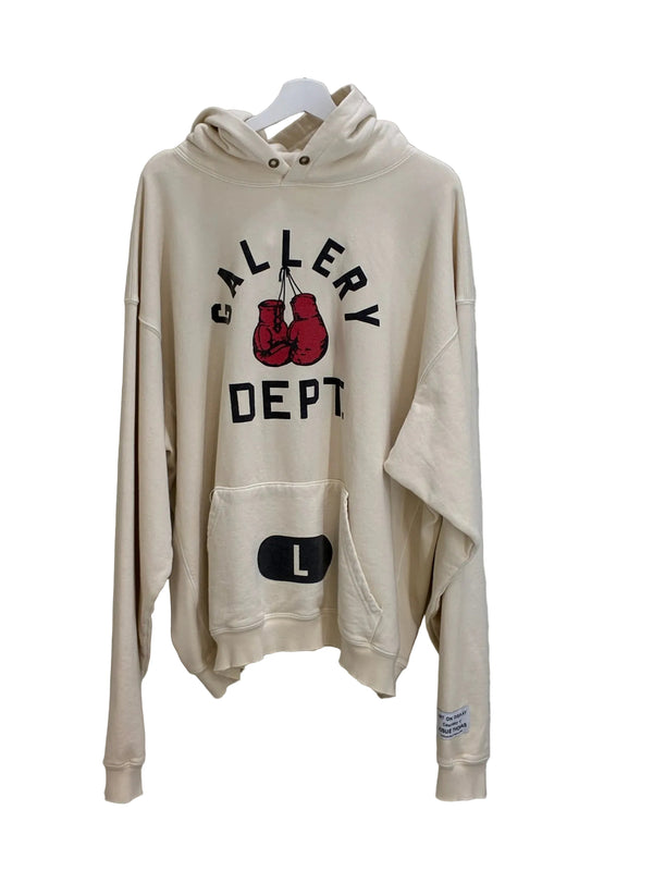 Sweat à capuche crème Gallery Dept Boxing