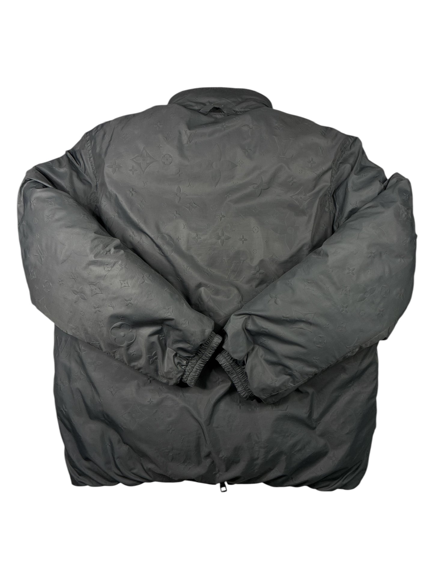 Louis Vuitton Reversible Monogram Down Blouson Jacket Gray