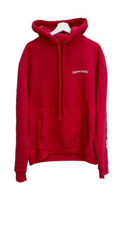 Chrome Hearts Scroll Logo Hoodie Red