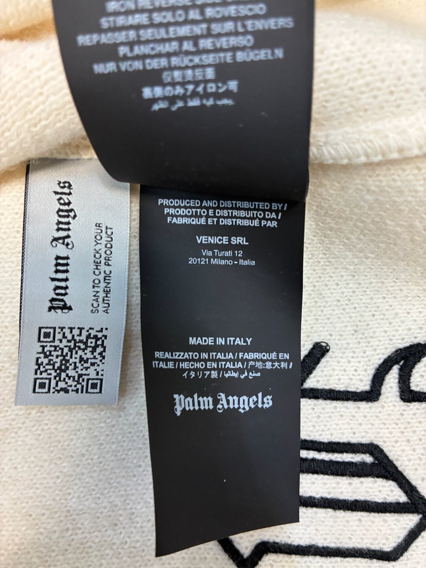 Palm Angels Monogram Knit Zip Up Hoodie