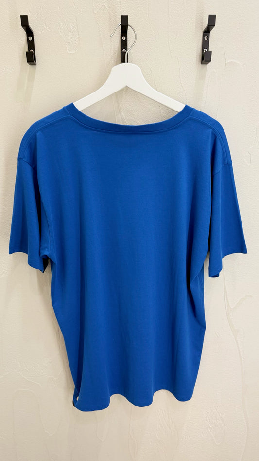 Celine Loose Logo T Shirt Blue