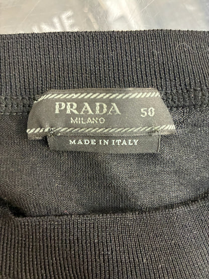 Prada Wool And Cashmere Crew T-Shirt Black
