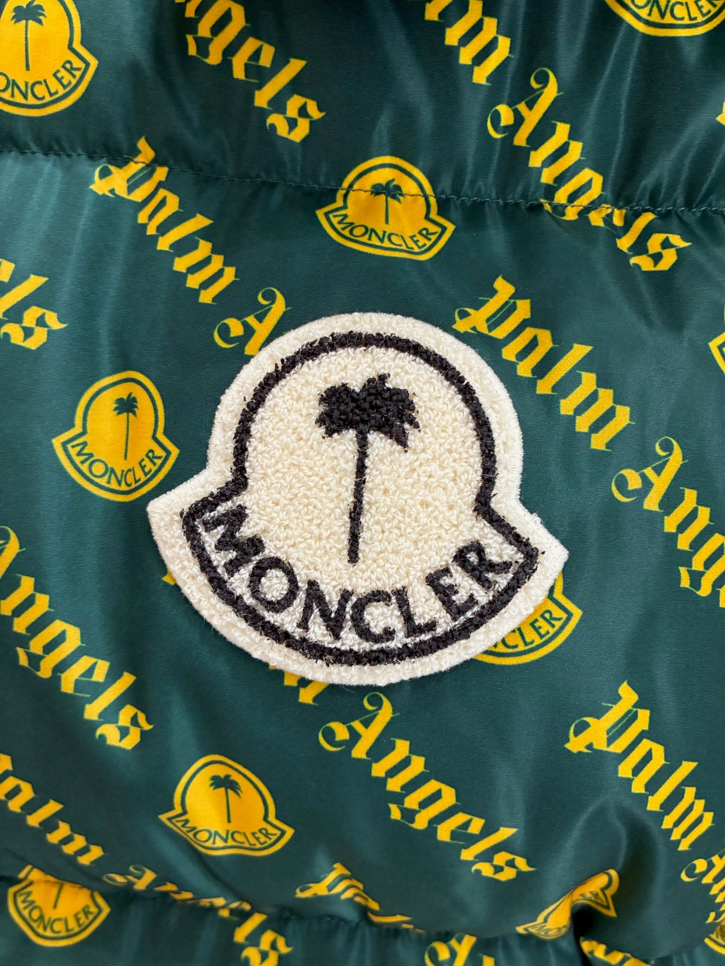 Moncler x Palm Angels Thompson Short Down Jacket Dark Green