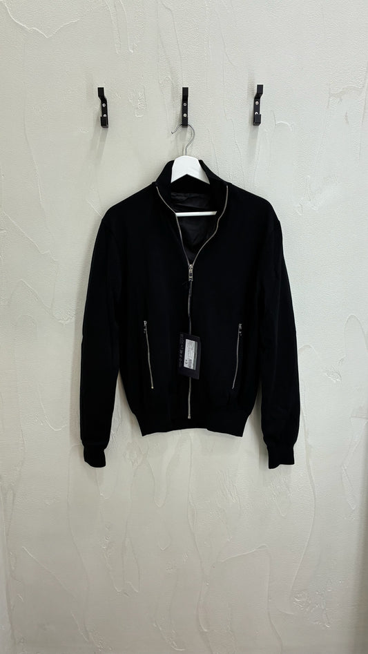 Prada Wool Re-Nylon Zip-Up Cardigan
