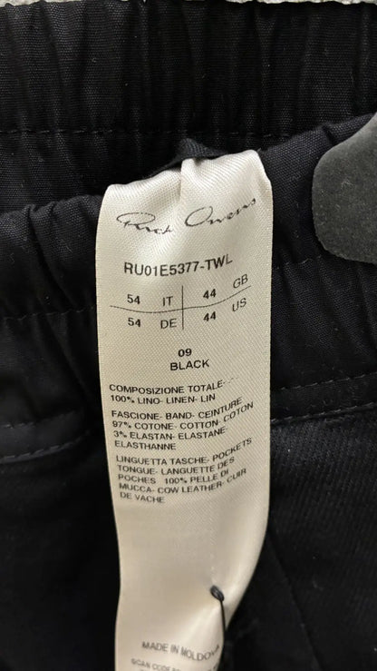 Rick Owens Bauhaus Black Cargo Pants