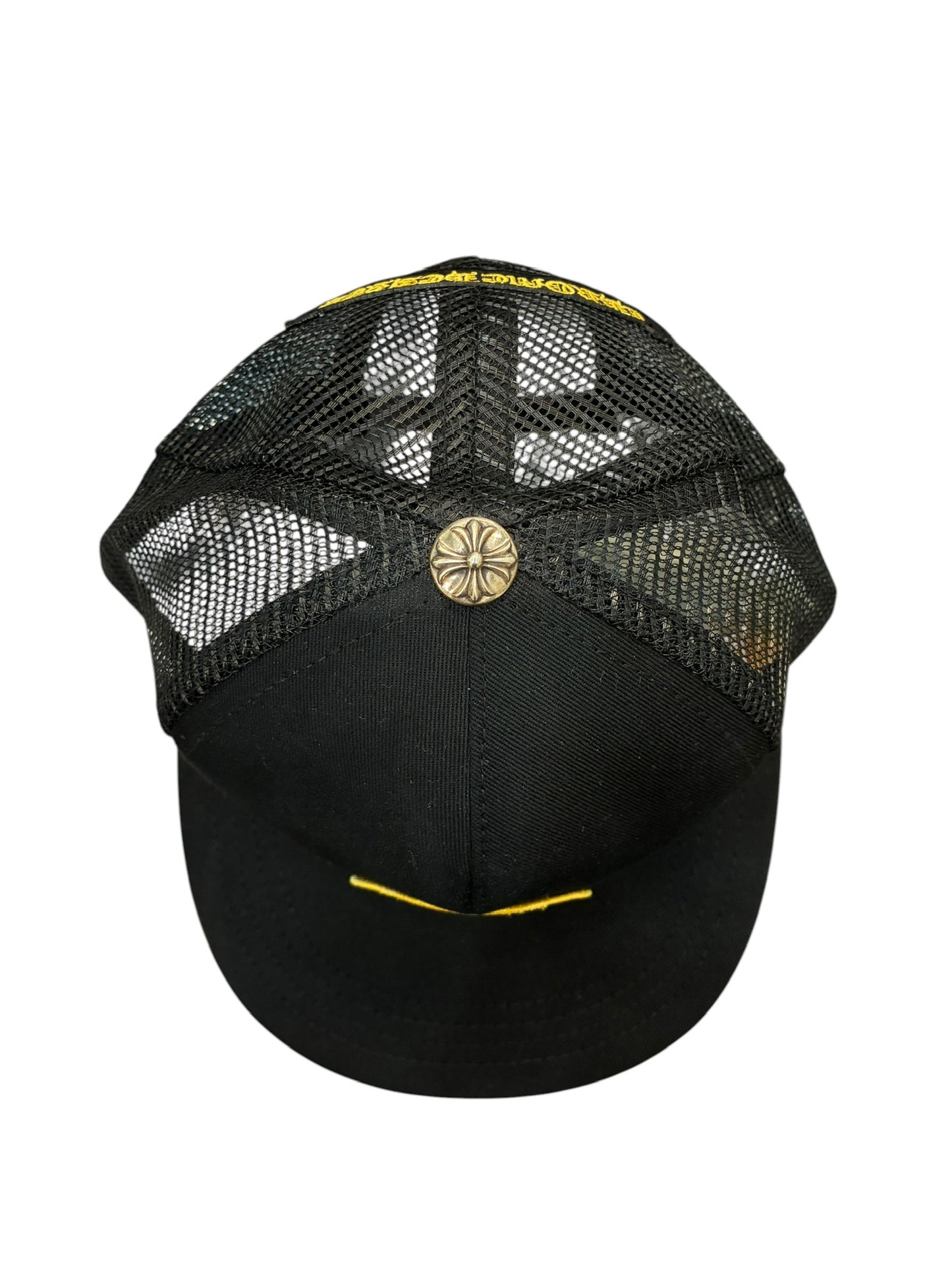 Chrome Hearts Plus Cross Seal Stamp Trucker Hat Black