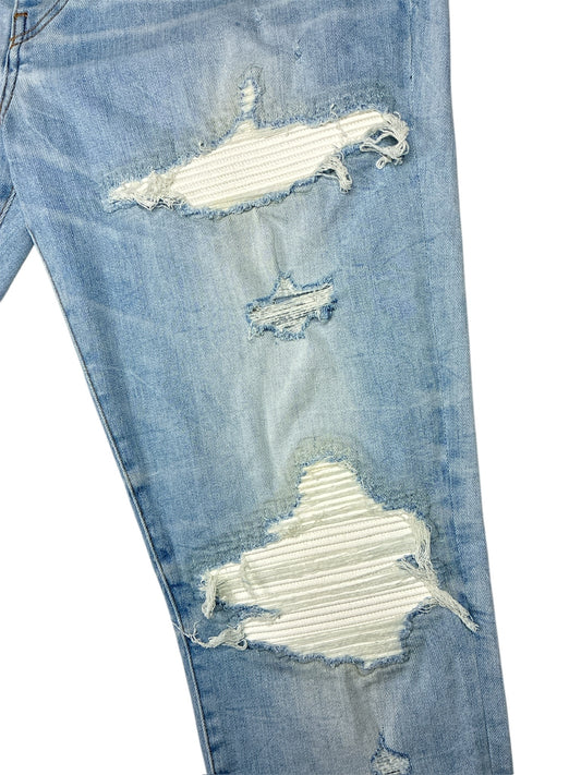 AMIRI MX1 White Patch Distressed Jean