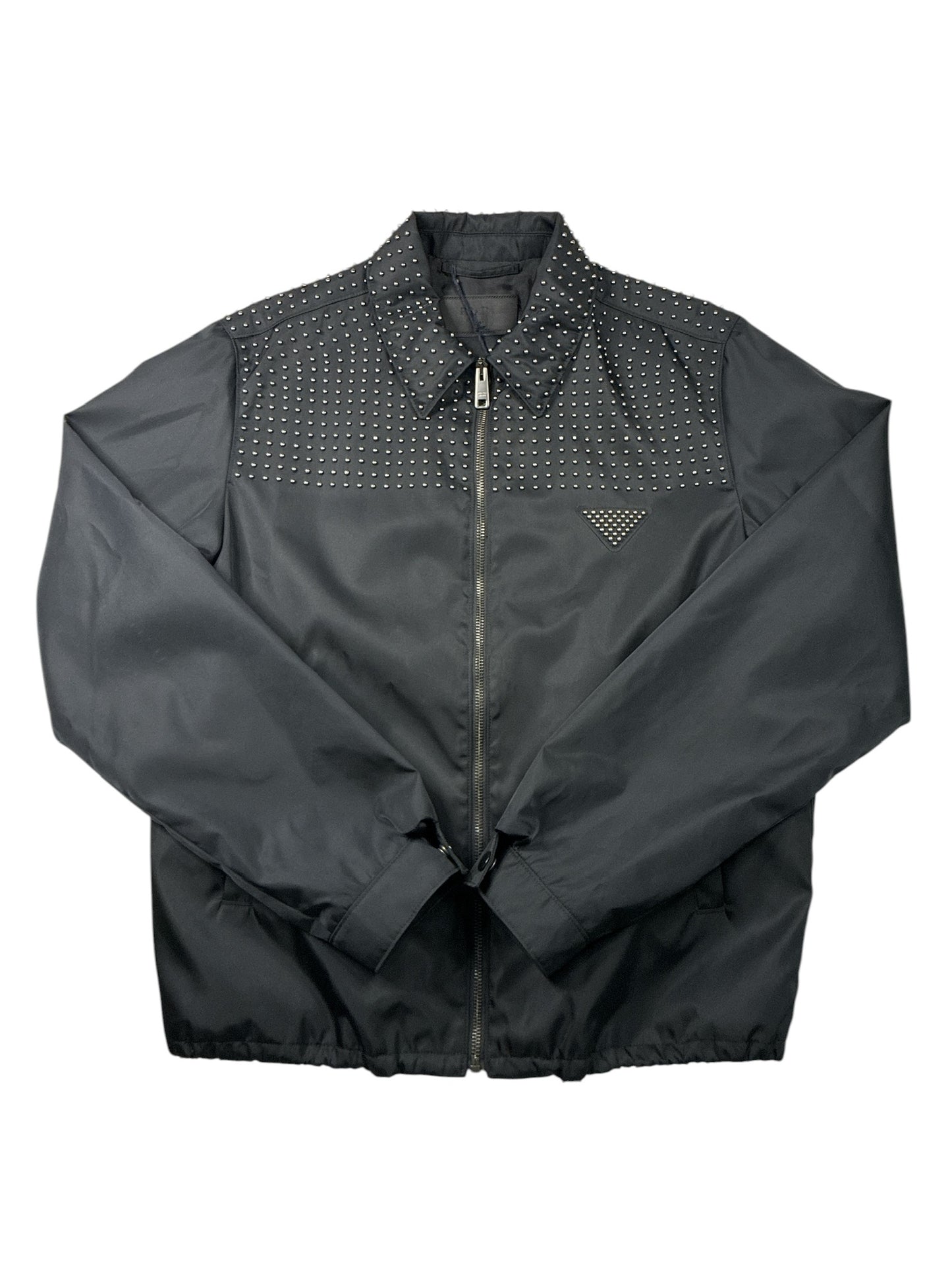 Prada Studded Re-Nylon Blouson Jacket
