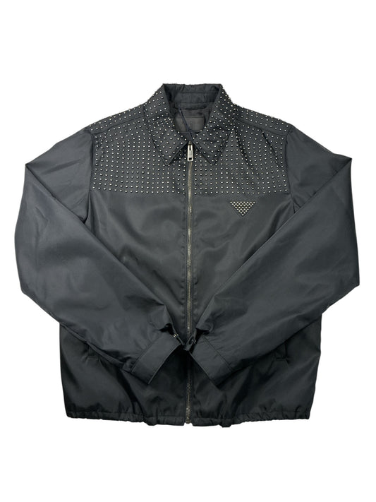 Prada Studded Re-Nylon Blouson Jacket