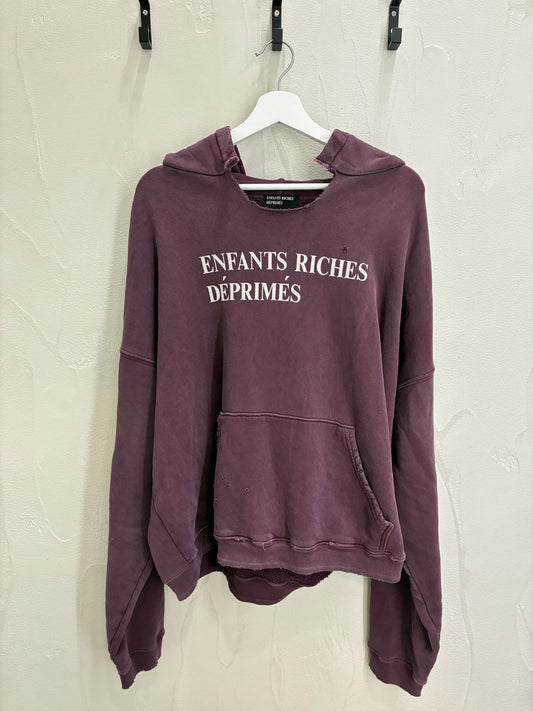 Enfants Riches Deprimes Logo Hoodie Burgundy