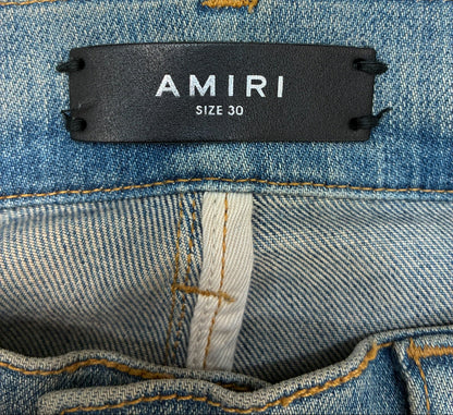 Amiri MX1 Cracked Paint Jeans Orange Patch