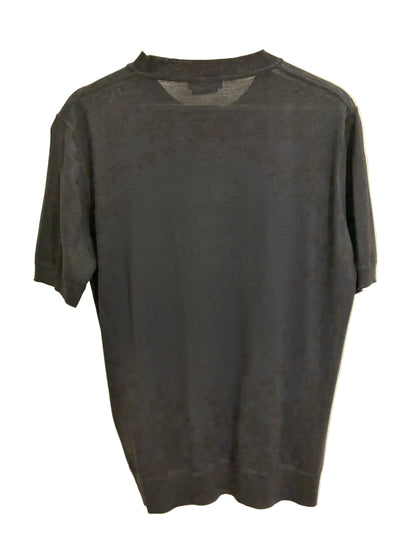 Prada Wool And Cashmere Crew T-Shirt Black